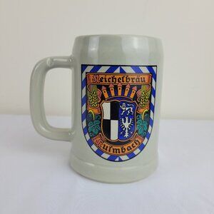 Vintage German Stein Reichelbräu Kulmbach Germany USA Beer Mug coffee cup retro.